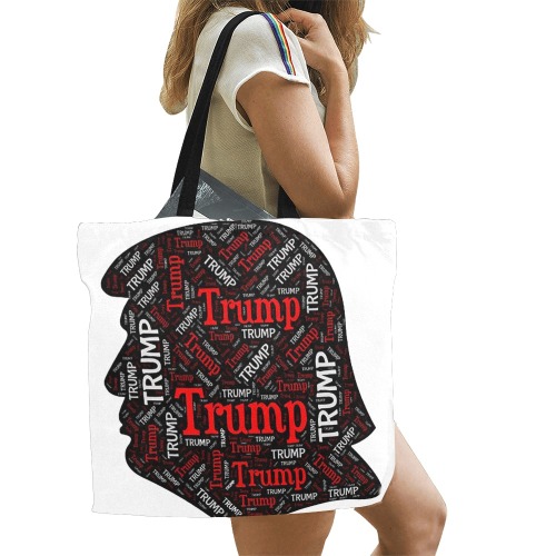 Trump Word Cloud All Over Print Canvas Tote Bag/Large (Model 1699)