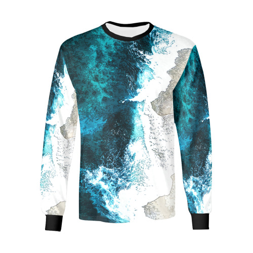 Ocean And Beach Men's All Over Print Long Sleeve T-shirt (Model T51)