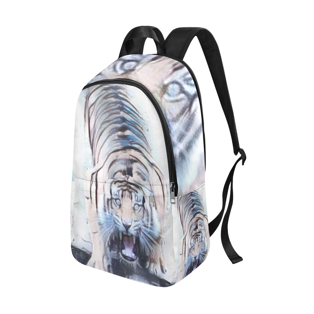 Tiger Painted Looking Up Fabric Backpack for Adult (Model 1659)