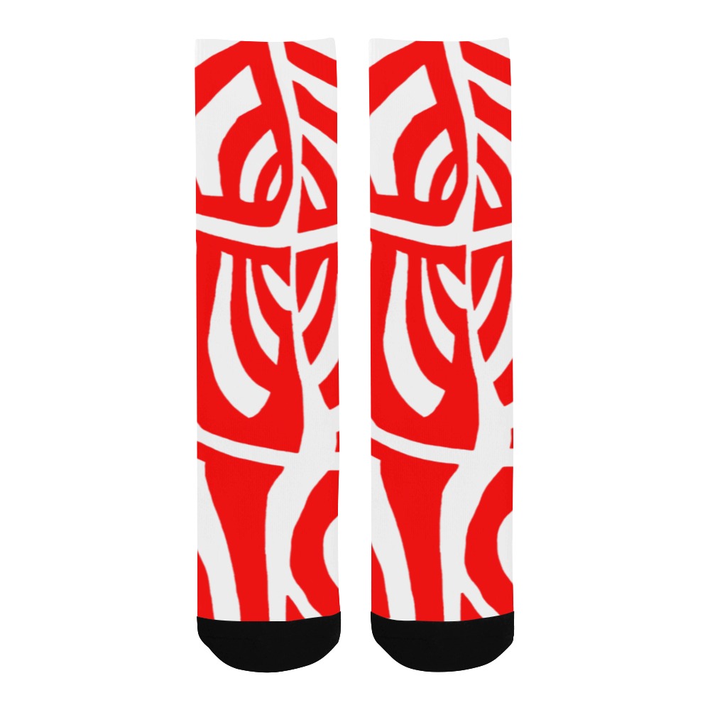 aaa red Men's Custom Socks