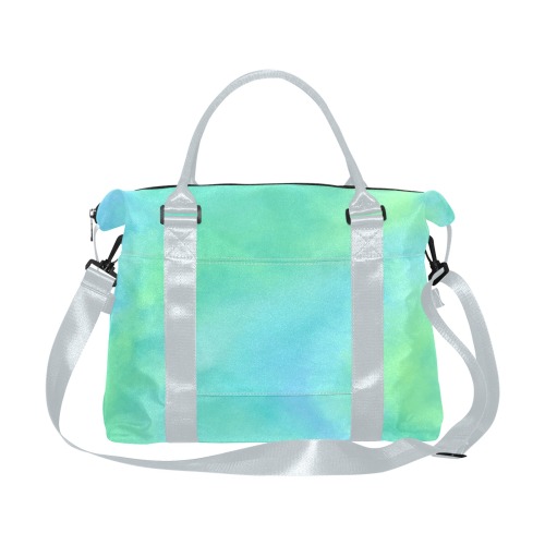 Misty Clouds Green Large Capacity Duffle Bag (Model 1715)