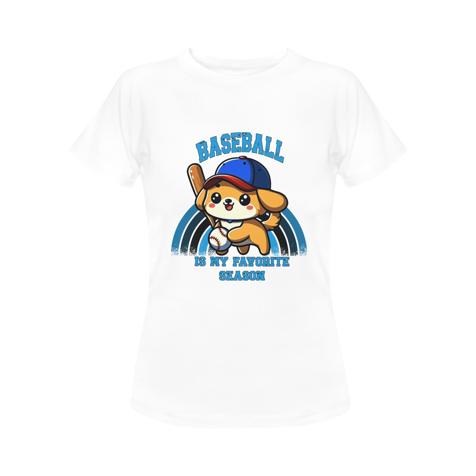 Baseball Is My Favorite Season Women's T-Shirt in USA Size (Front Printing Only)
