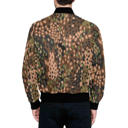 pea dot 44 Camouflage All Over Print Quilted Bomber Jacket for Men (Model H33)