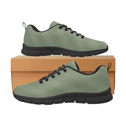 Army Green Men's Breathable Running Shoes (Model 055)