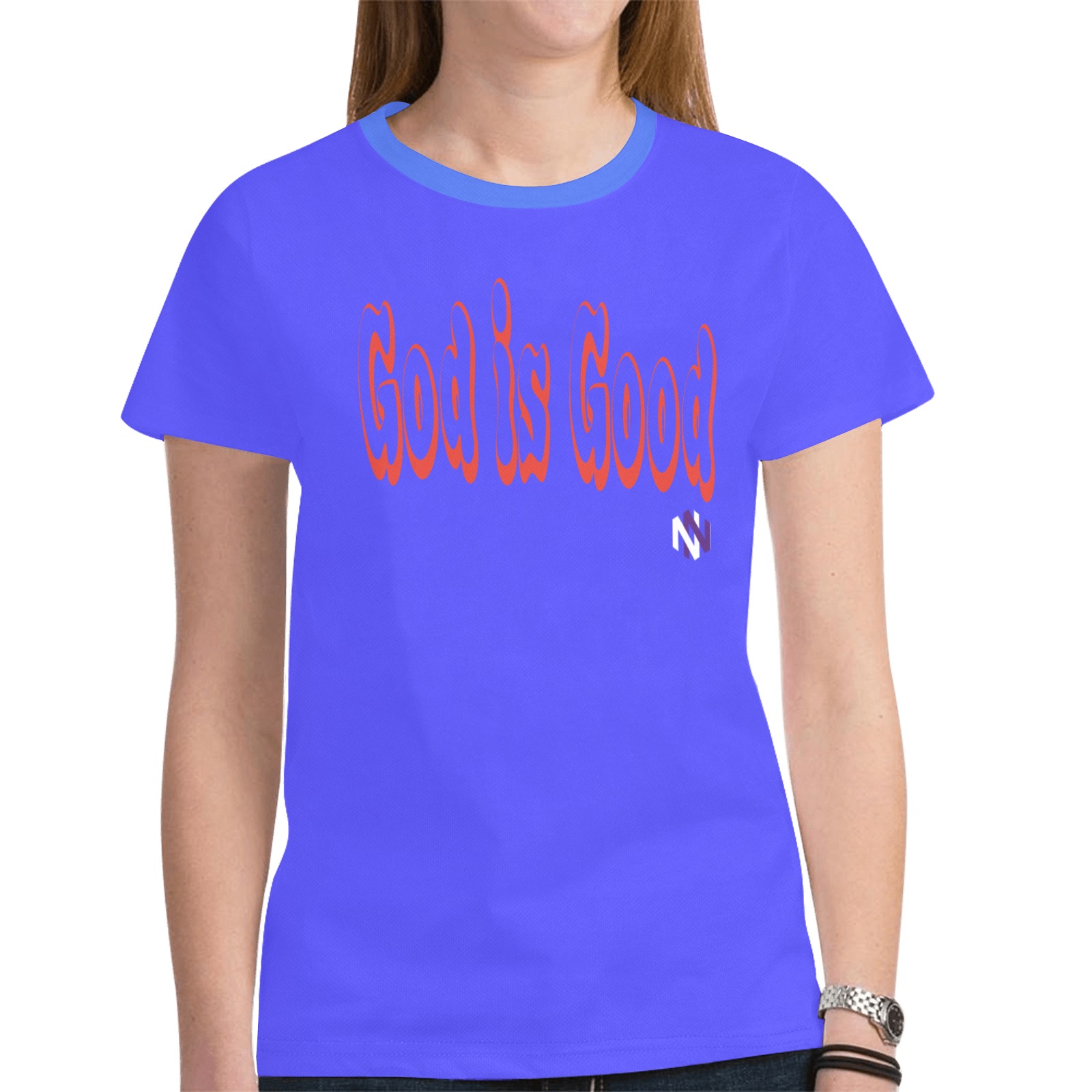 GIG Tee royal Blue Women New All Over Print T-shirt for Women (Model T45)