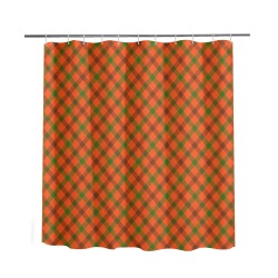 Tami Plaid in orange and green Shower Curtain 66"x72"