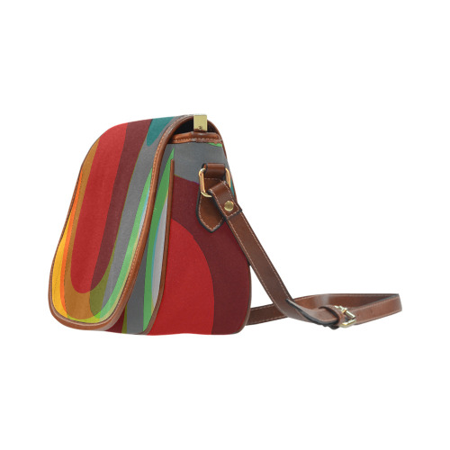 Colorful Abstract 118 Saddle Bag/Large (Model 1649)