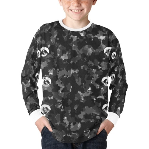 New Project (2) (1) Kids' Rib Cuff Long Sleeve T-shirt (Model T64)