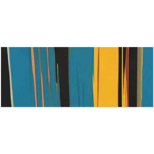 Black Turquoise And Orange Go! Abstract Art Gift Wrapping Paper 58"x 23" (2 Rolls)
