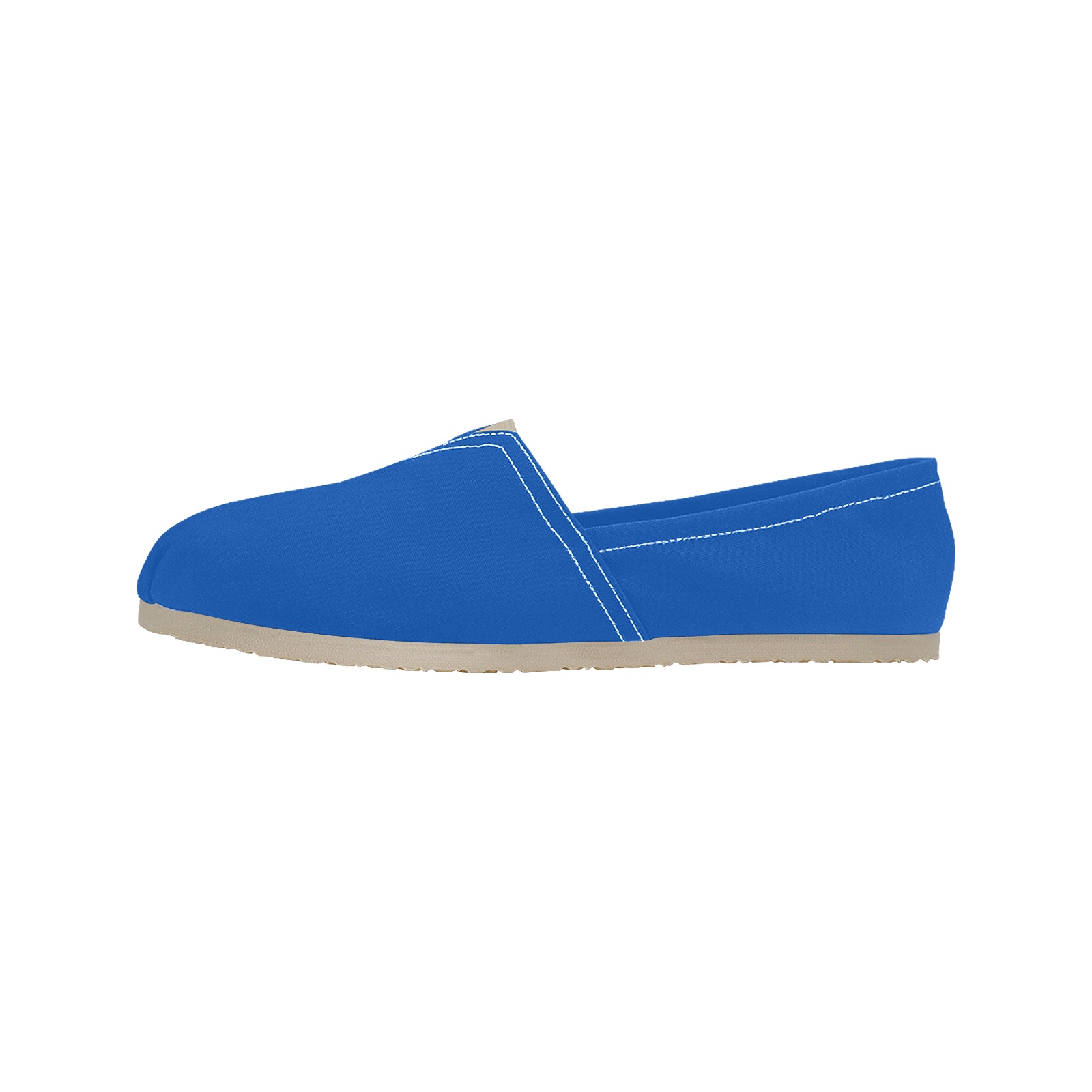 Solid Blue Women's Classic Canvas Slip-On (Model 1206)