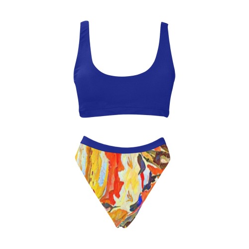 52724 Sport Top & High-Waisted Bikini Swimsuit (Model S07)