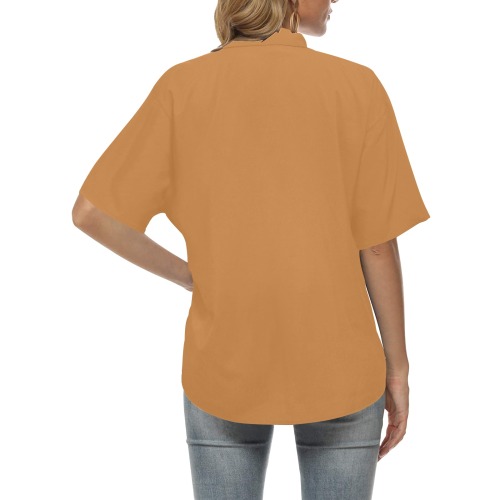 color peru All Over Print Hawaiian Shirt for Women (Model T58)