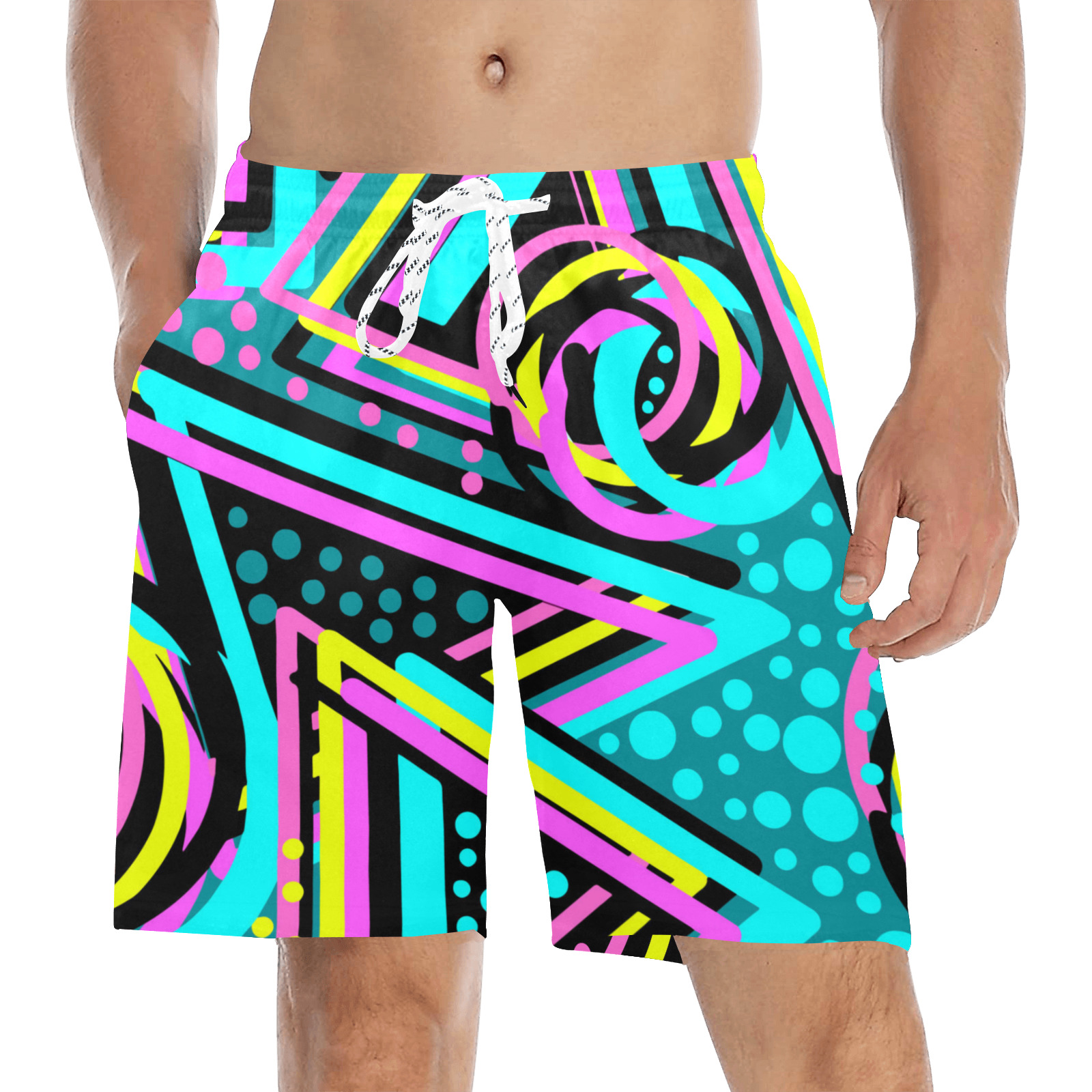 FANTASY Men's Mid-Length Beach Shorts (Model L51)