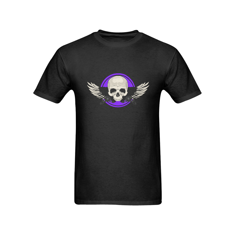 Wing Skull - Purple Men's T-Shirt in USA Size (Front Printing Only)