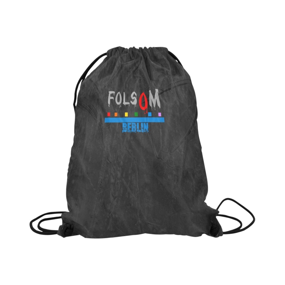 Folsom berlin by Fetishworld Large Drawstring Bag Model 1604 (Twin Sides)  16.5"(W) * 19.3"(H)