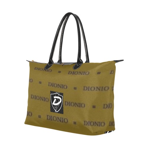 Dionio - Single Shoulder Lady Handbag (Brown Repeat Shield Logo) Single-Shoulder Lady Handbag (Model 1714)