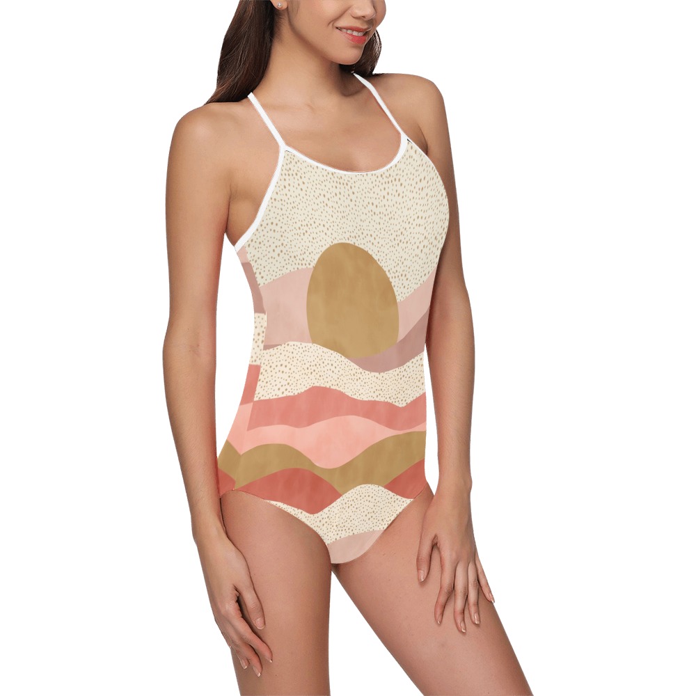 Simple and modern dune landscape_SD Strap Swimsuit ( Model S05)