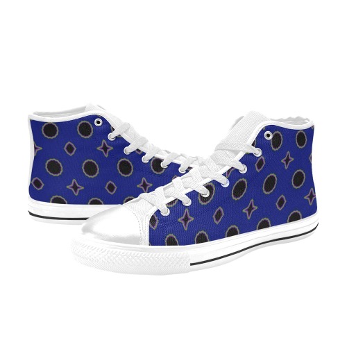 BCC b white High Top Canvas Shoes for Kid (Model 017)