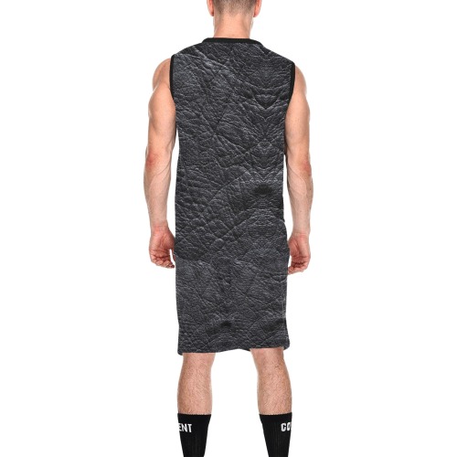 Leather Black Style by Fetishworld All Over Print Basketball Uniform