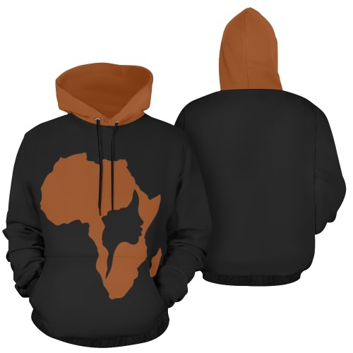 African Woman All Over Print Hoodie for Men (USA Size) (Model H13)