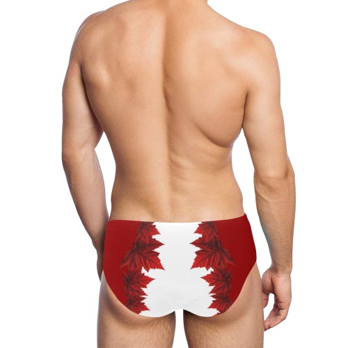 Canada Maple Leaf Speedo Swim Shorts Men's Swimming Briefs (Model L59)