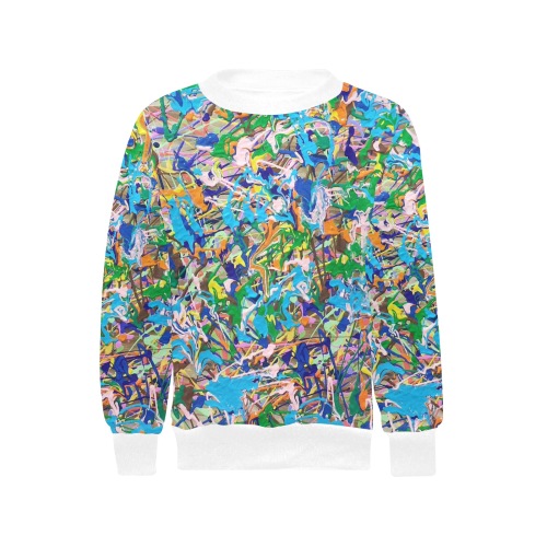 Chill Girls' All Over Print Crew Neck Sweater (Model H49)