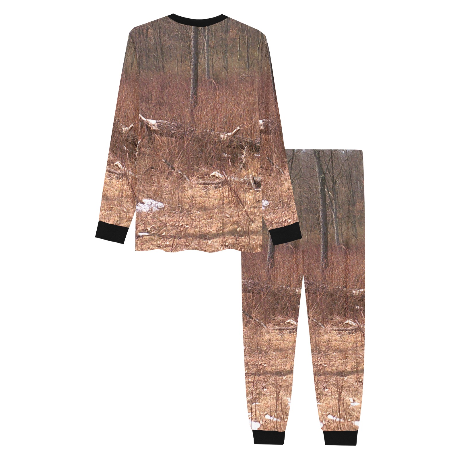 Falling tree in the woods Men's All Over Print Pajama Set