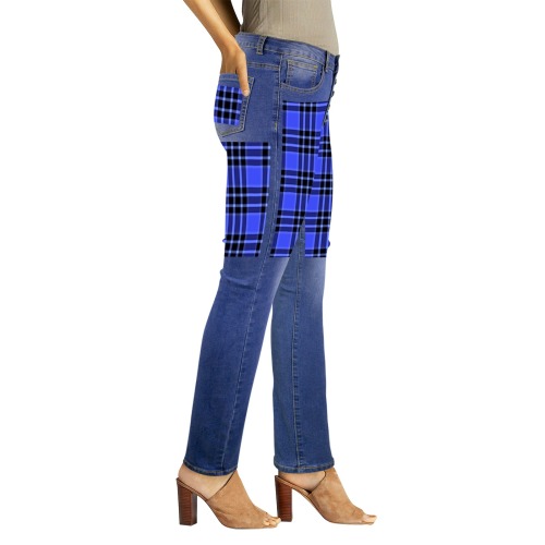 Plaids 7 Women's Jeans (Front&Back Printing)