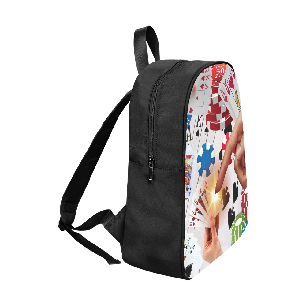 POKER NIGHT TOO Fabric School Backpack (Model 1682) (Large)