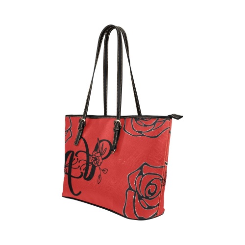 Aromatherapy Apparel Leather Tote Bag Red Leather Tote Bag/Small (Model 1651)