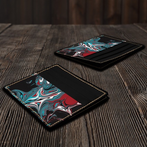 Dark Wave of Colors Card Holder