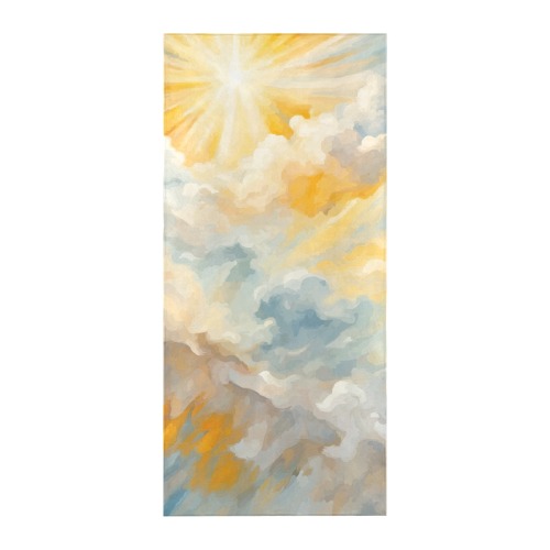 Sun is shining above the colorful clouds cool art Beach Towel 32"x 71"