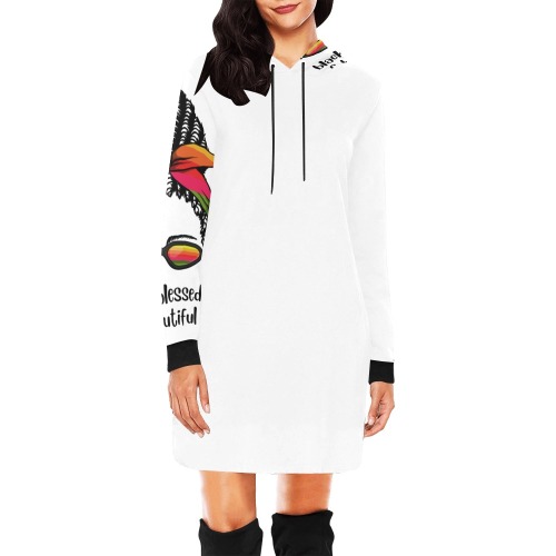 Women's Hoodie Dress All Over Print Hoodie Mini Dress (Model H27)