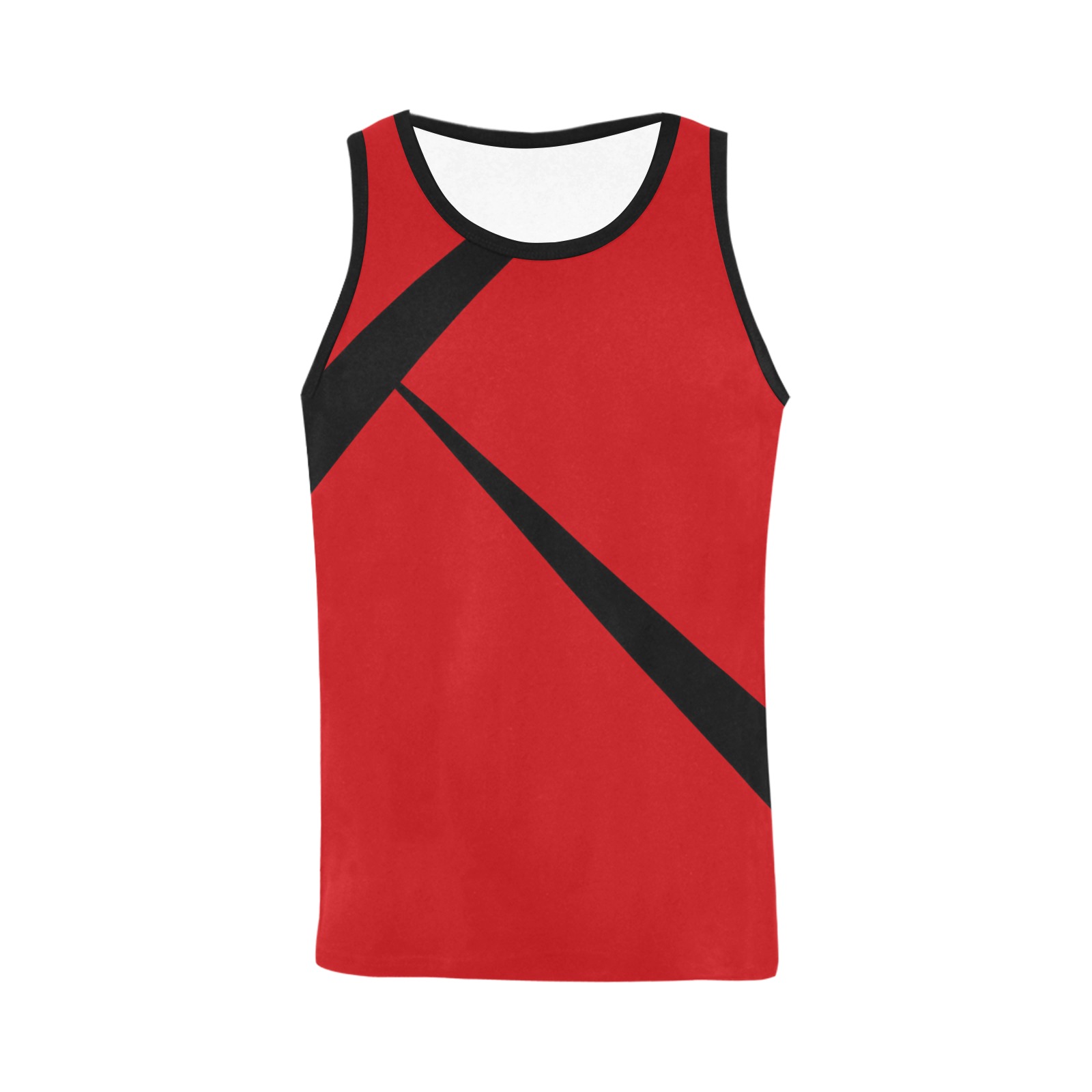 Sexy Red and Black All Over Print Tank Top for Men (Model T43)