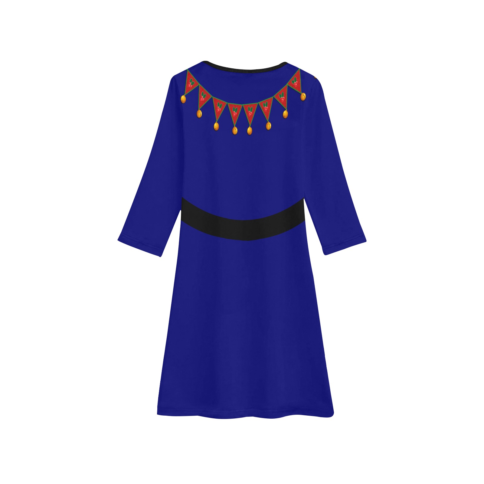 Blue Elf Costume Girls' Long Sleeve Dress (Model D59)