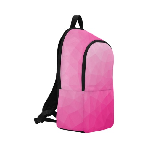Hot pink gradient geometric mesh pattern Fabric Backpack for Adult (Model 1659)