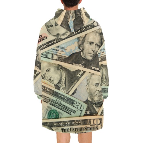 US PAPER CURRENCY Blanket Hoodie for Men