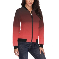 orn red blk All Over Print Bomber Jacket for Women (Model H36)