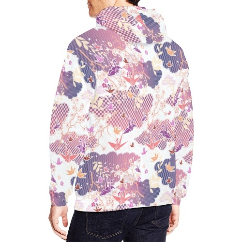 origami All Over Print Hoodie for Men (USA Size) (Model H13)