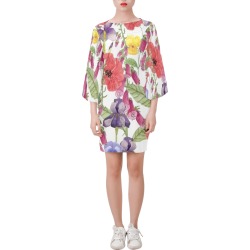 floral (16) Bell Sleeve Dress (Model D52)