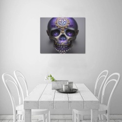 ornate skull 5 Frame Canvas Print 20"x16"