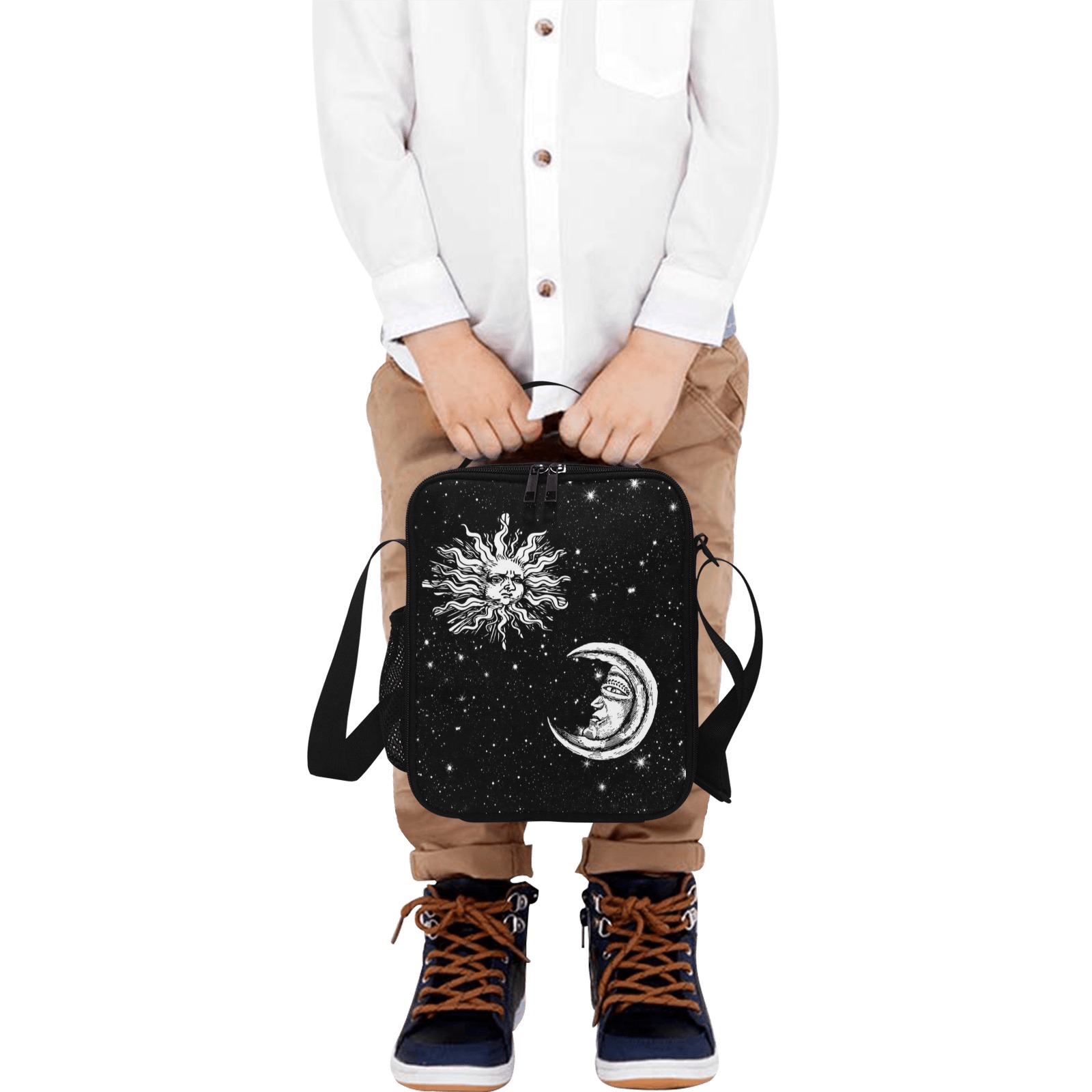 Mystic Stars, Moon and Sun Crossbody Lunch Bag for Kids (Model 1722)