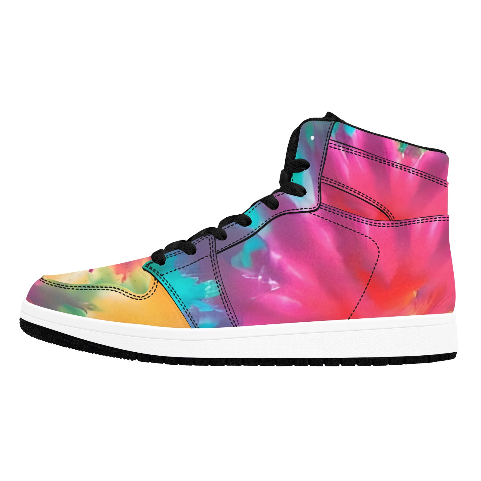 Colorful High Top Sneakers Watercolor High Top Sneakers Men's High Top Sneakers (Model 20042)
