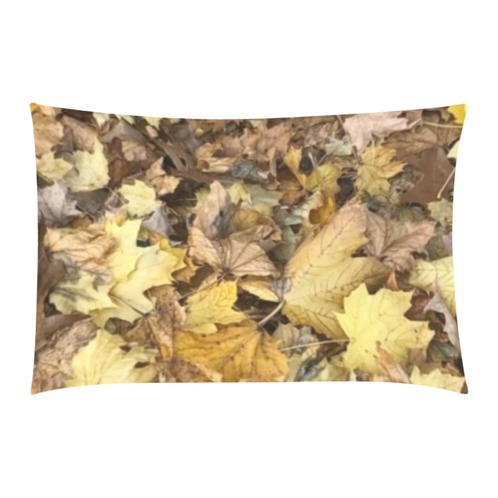 HoneySuckle Design Autumn Yellow Leaves 3-Piece Bedding Set
