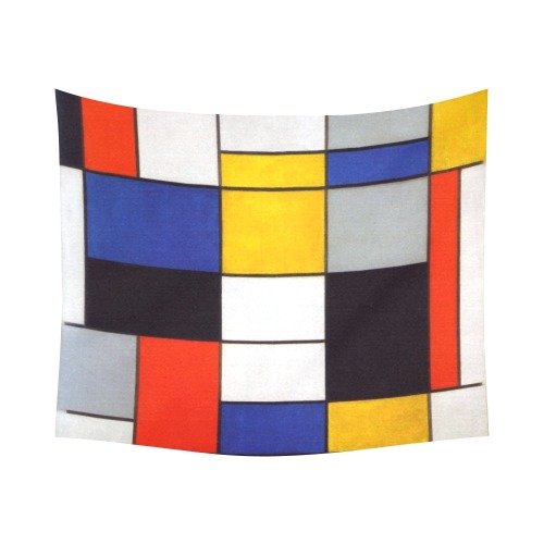 Composition A by Piet Mondrian Cotton Linen Wall Tapestry 60"x 51"
