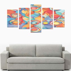 Abstract Flowers Canvas Print Sets C (No Frame)