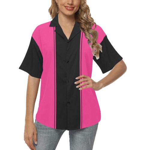 Black Racing Stripes on Pink