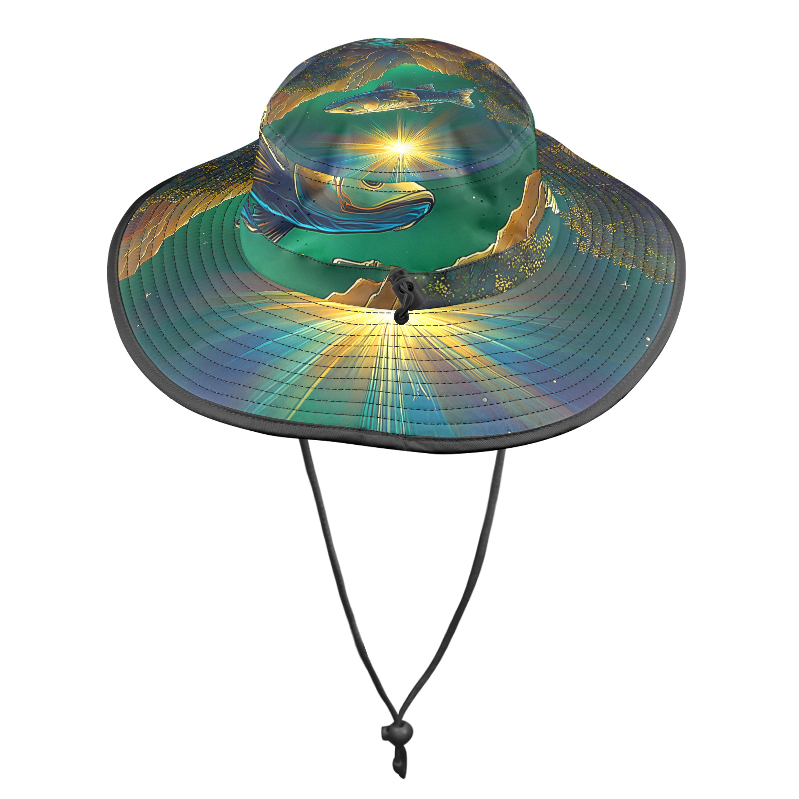 Celestial Swim Wide Brim Bucket Hat