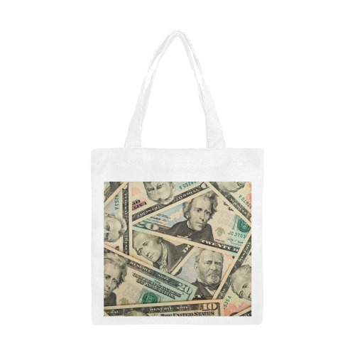 US PAPER CURRENCY Canvas Tote Bag/Small (Model 1700)