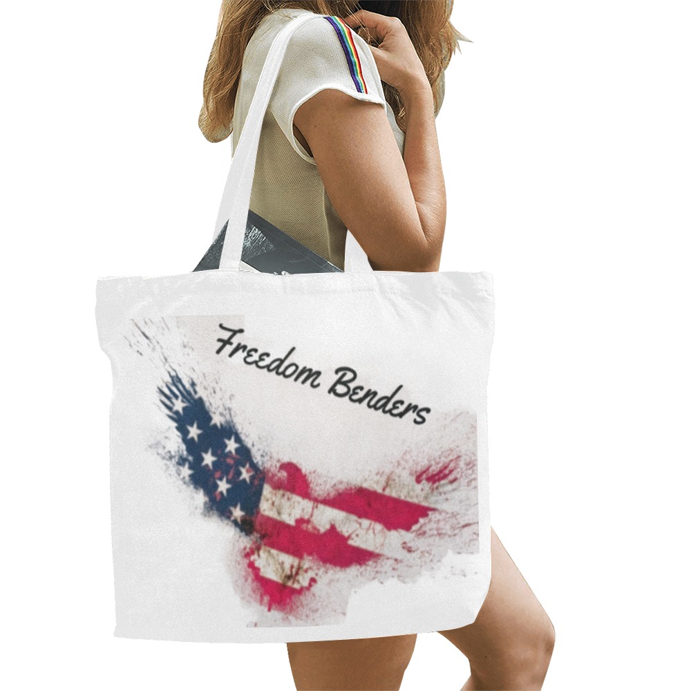 Freedom Bender Bag Canvas Tote Bag/Large (Model 1702)